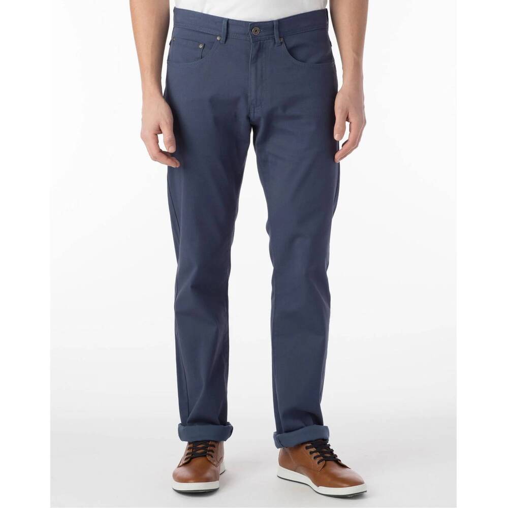 NEW BALLIN perma color pima twill 5-pocket pants in cadet blue